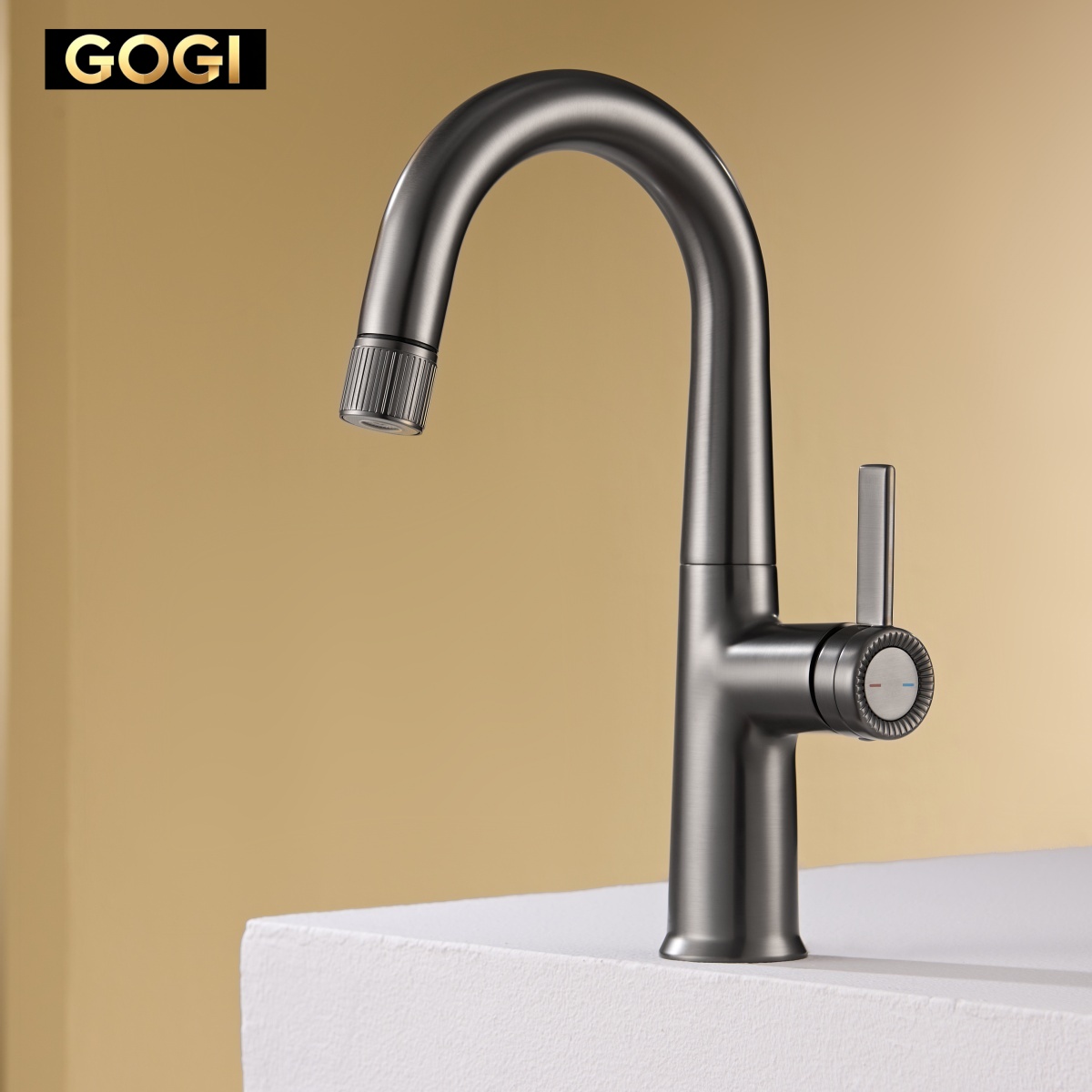 Basin Mixer Cartridge - GOGI Solid Brass Gun Gray Pull