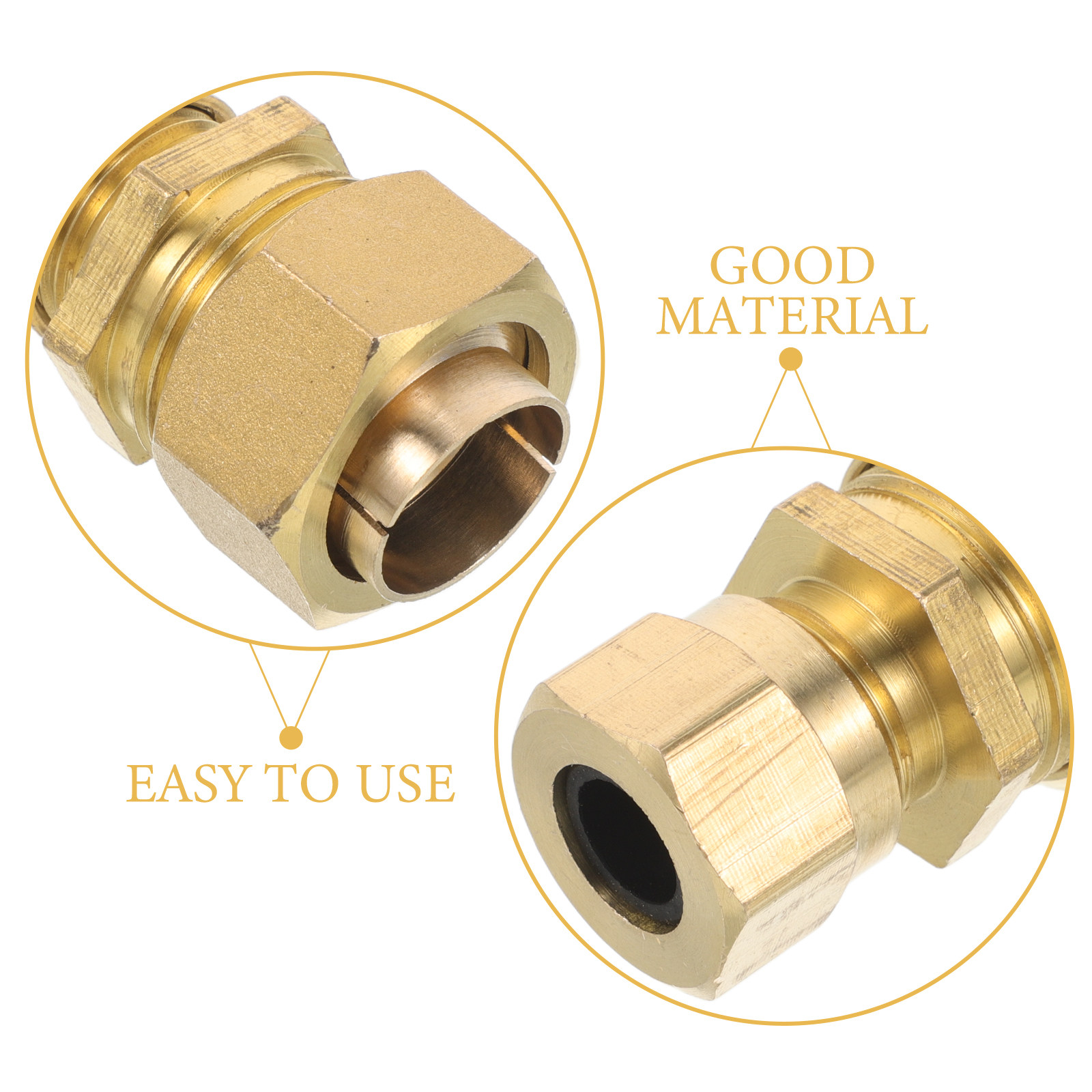 2Pcs Brass Quick Connector Pip - Compression Fitting Brass recension och pris