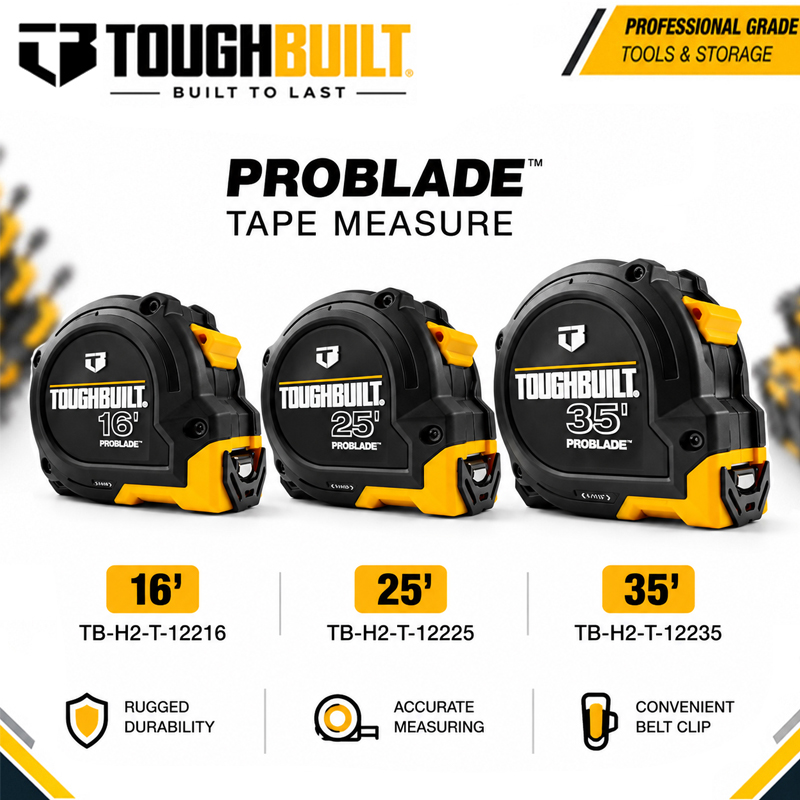 TOUGHBUILT 16ft/25ft/35ft Seri - Stanley Tape 25Ft recension och pris