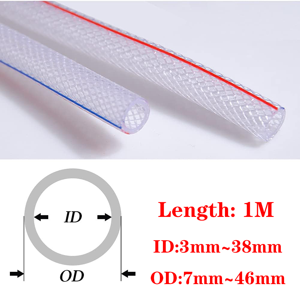 1M Braided Clear Flexible PVC  - Flexible Hose Braided recension och pris