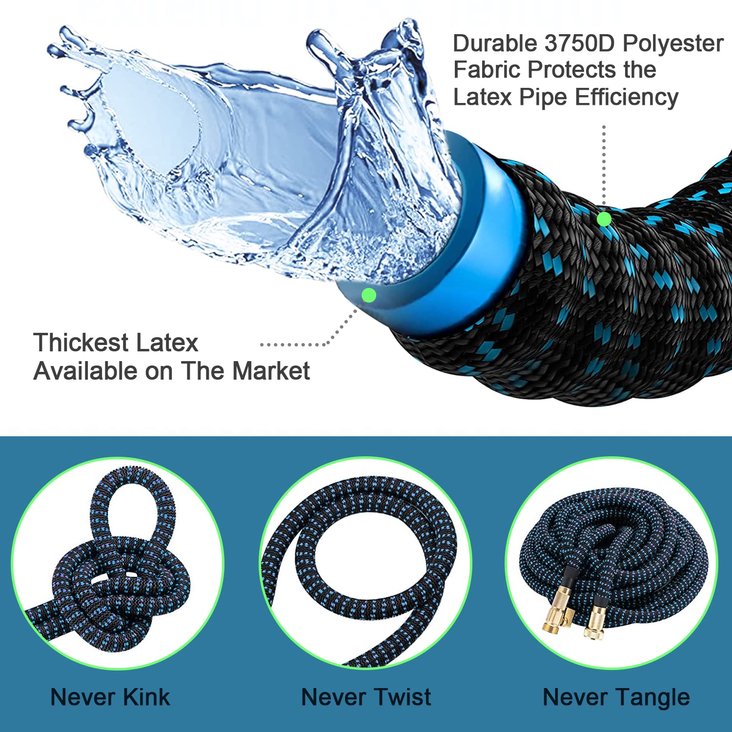 Expandable Garden Hose 75 ft W - Flexible Hose Braided recension och pris