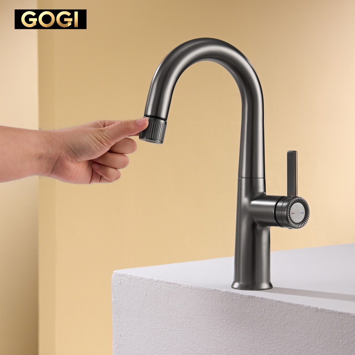 GOGI Solid Brass Gun Gray Pull - Basin Mixer Cartridge recension och pris
